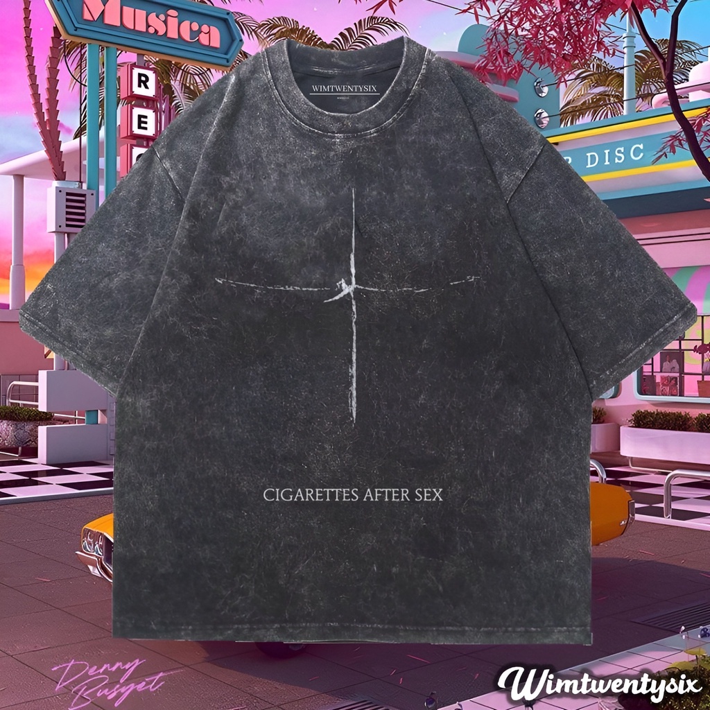 Wimtwentysix “band cigarettes after sex logo” kaos oversized washing | vintage tee