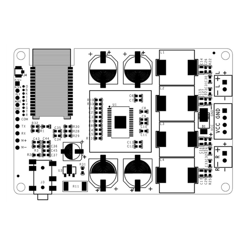 Modul Papan Power Amplifier zzz 2x50W 40W Input Serial Ganti Password