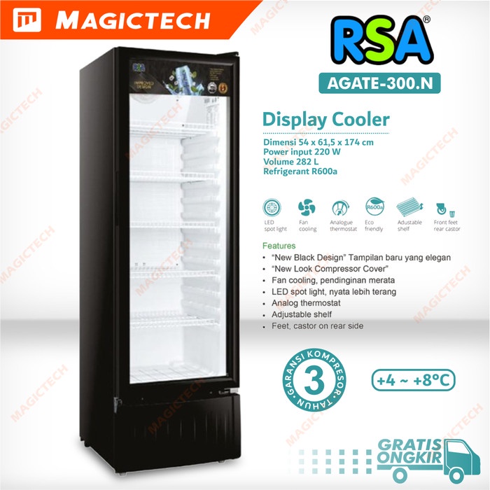 SHOWCASE RSA AGATE-300N AGATE-300.N 282L - 5 RAK AGATE-300