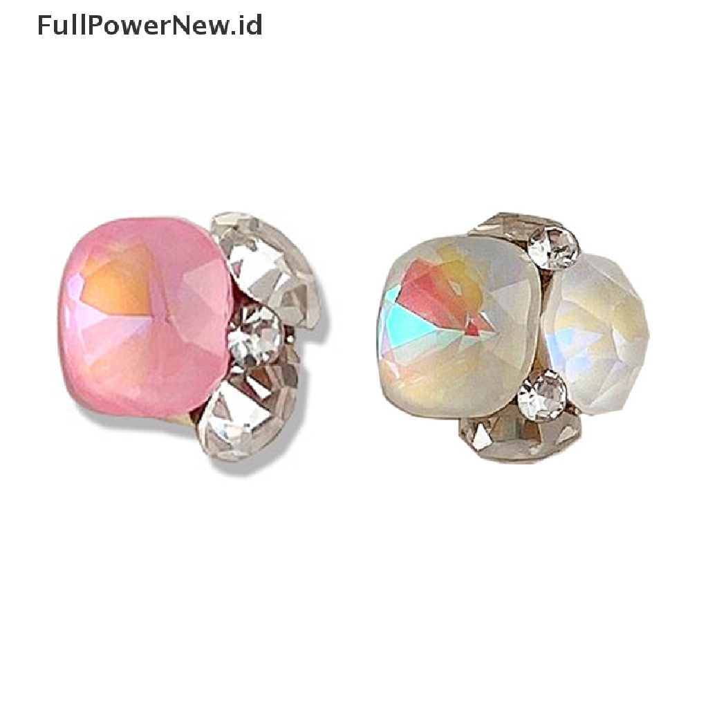 Power Ch Dekorasi Nail Art Kuku Nail Art Persegi Bor Perhiasan 3D Nail Art Berlian Imitasi ID