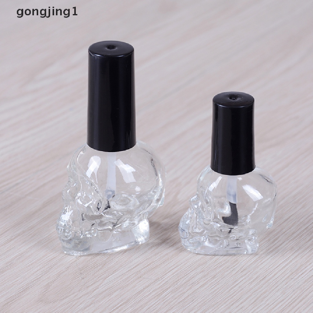 Ggg 10/15ml Botol Kutek Kosong Kaca Bening Dengan Kuas Isi Ulang Kepala Kukus ID