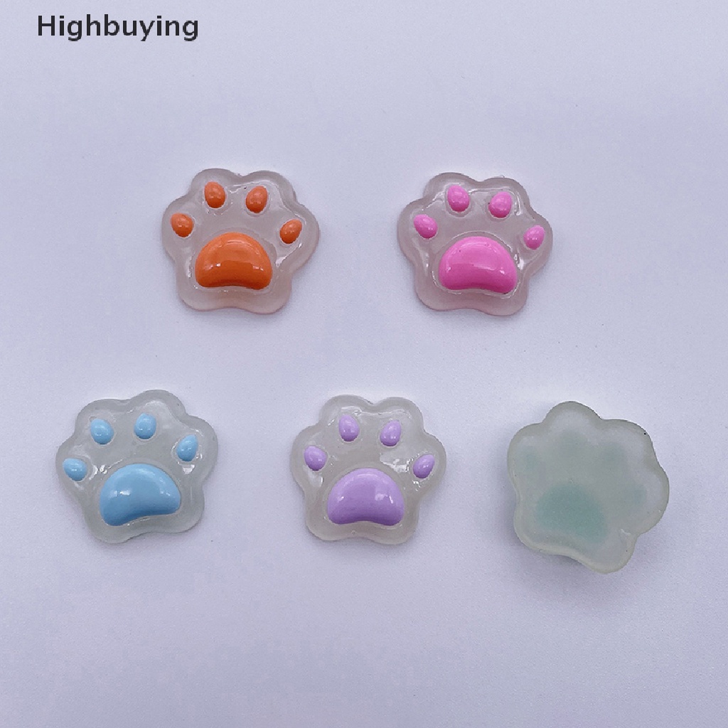 Hbid 2Pcs Luminous Mini Resin Cat Paw Dashboard Mobil Mainan Boneka Angka Dekorasi Taman Rumah Kartun Warna Lucu Hiasan Mobil Hadiah Glory