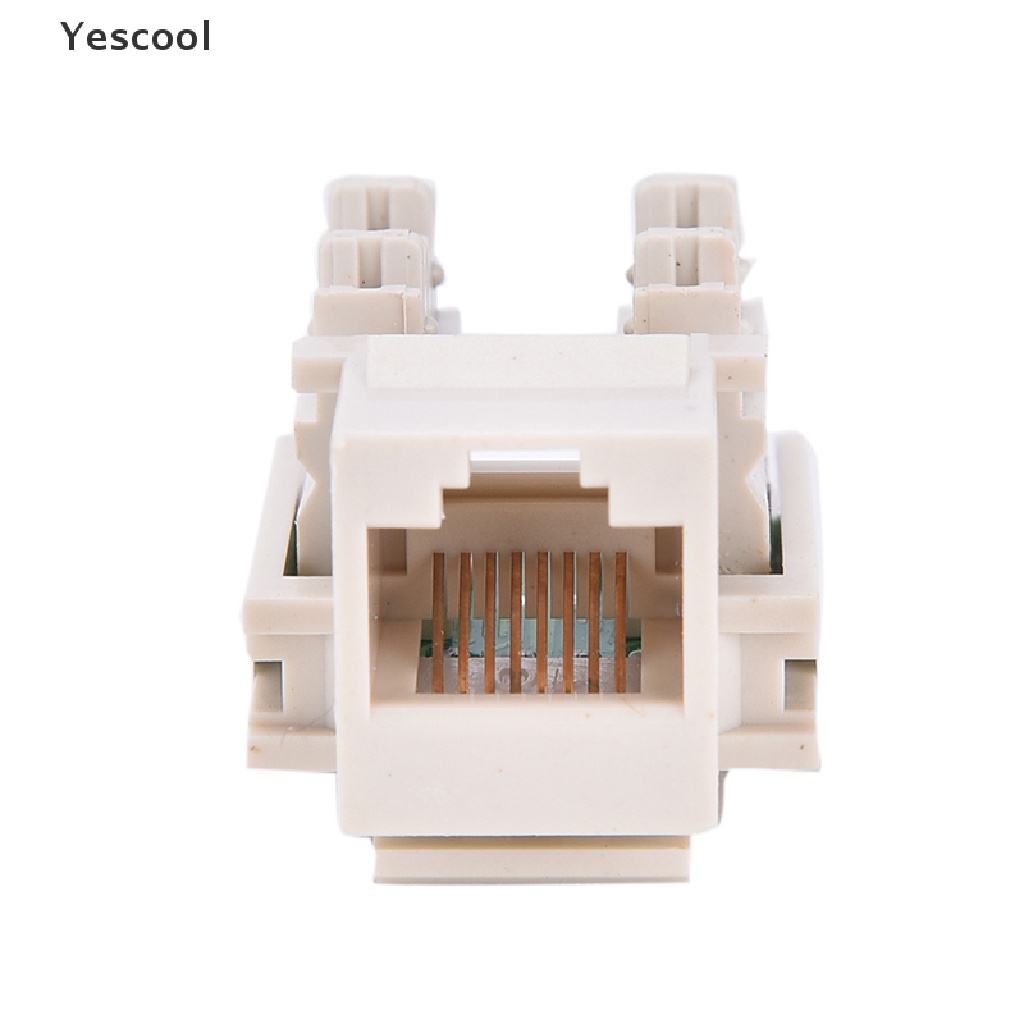 Yescool CAT5 RJ45 Punch Down Keystone Jack CAT5 Jaringan Eterna RJ45 Putih Lot  Baru CAT5 RJ45 Punch Down Keystone Jack CAT5 Network Ethernet RJ45 Putih Lot  Hot Cat5 RJ45 Pukul