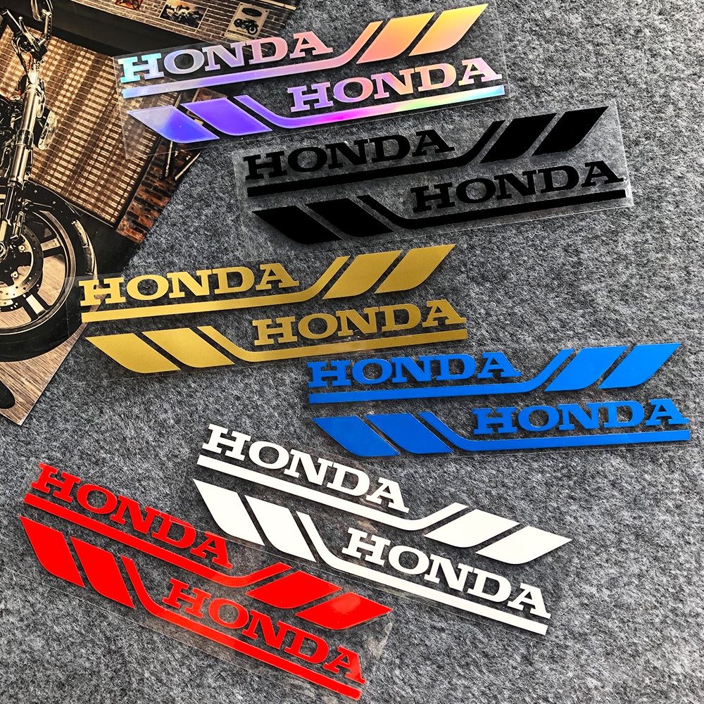 1pasang Honda Kawasaki Letter Logo Balap Motor Modifikasi Reflektif Stiker Kaca Spion Mobil Dekorasi Waterproof Decals