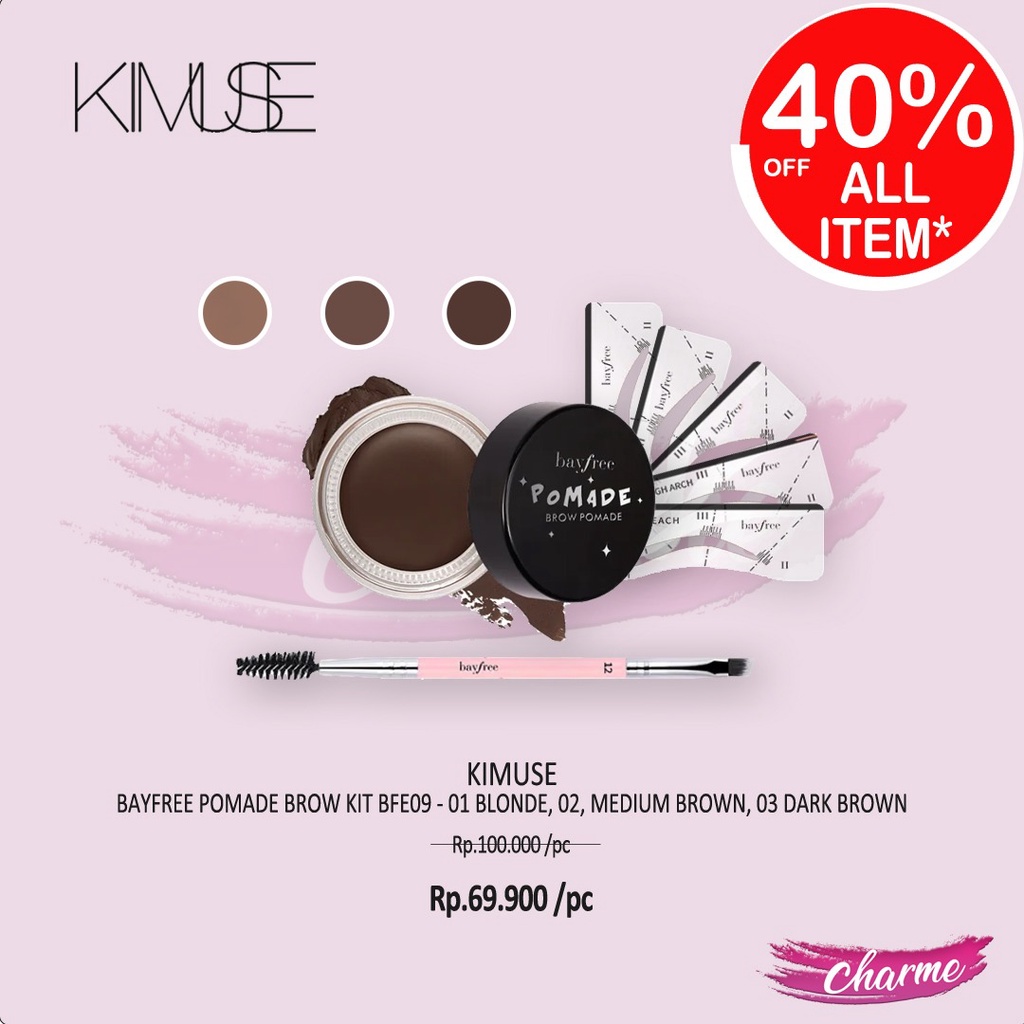 (READY &amp; ORI) Kimuse Bayfree Pomade Brow Kit Alis Eyebrow Gel BFE09