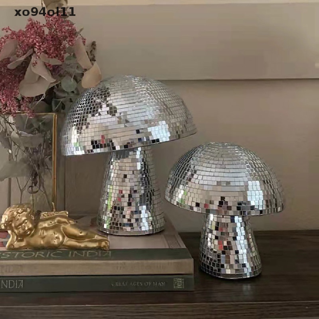 Xo Mushroom Disco Ball Mirror Bola Reflektif Untuk Dekorasi Meja Kamar Pesta Pernikahan OL