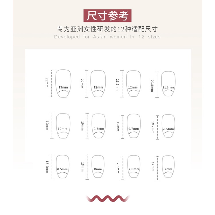 24pcs Set Kuku Palsu Busur Transparan Panjang Dengan Stiker Z311