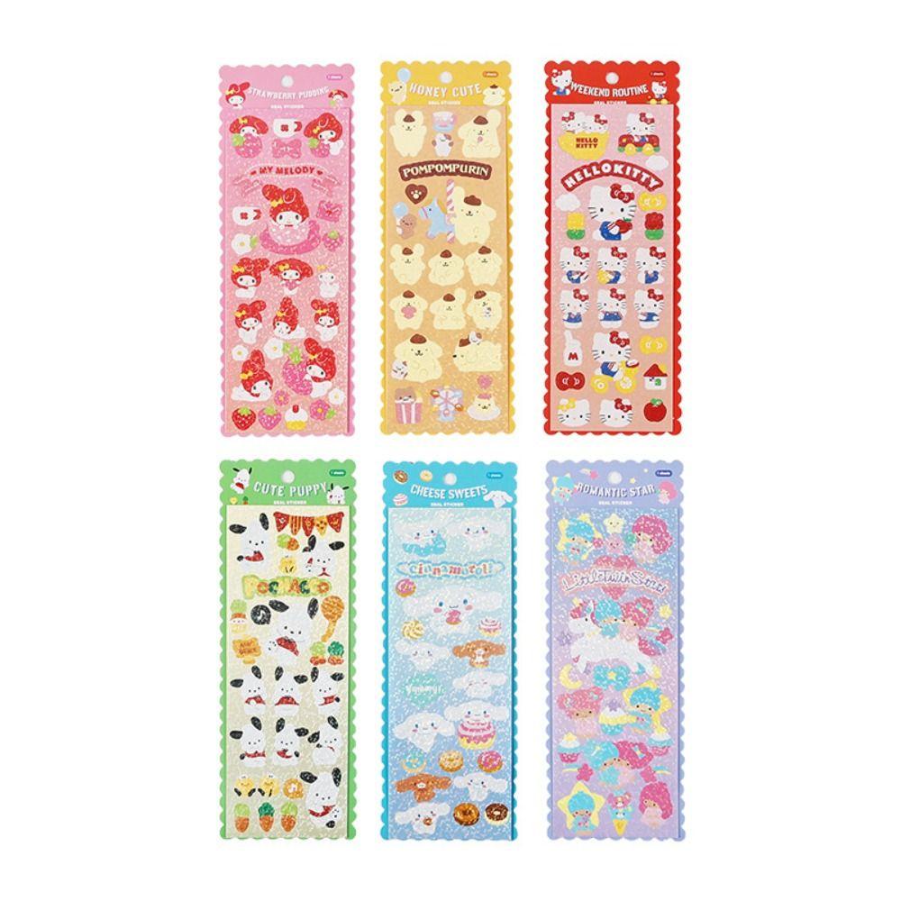 Lanfy DIY Stiker Hias Anime Kawaii Scrapbooking Siswa Akun Tangan Melody Kuromi Cinnamoroll Album Jurnal Sticker