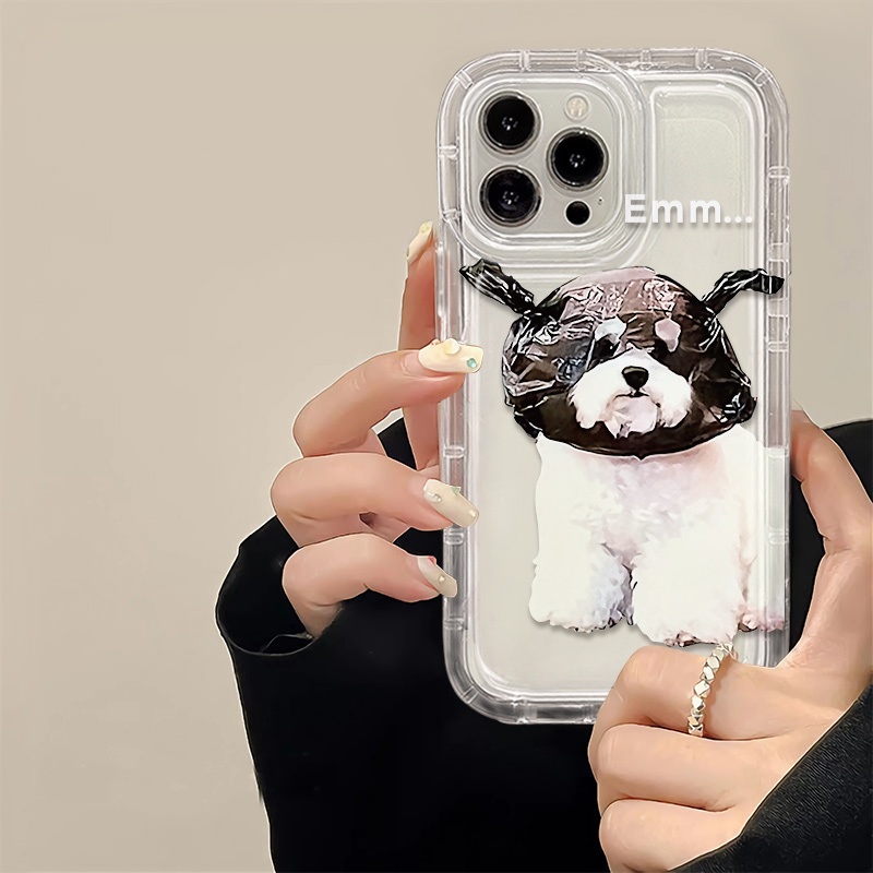 IPHONE Casing Transparan Lucu Kompatibel Untuk Casing Iphone14 12 13 11 Pro XS Max7 +8 6S Plus X XR Lembut Shockproof TPU Silikon Lembut Phone Cover