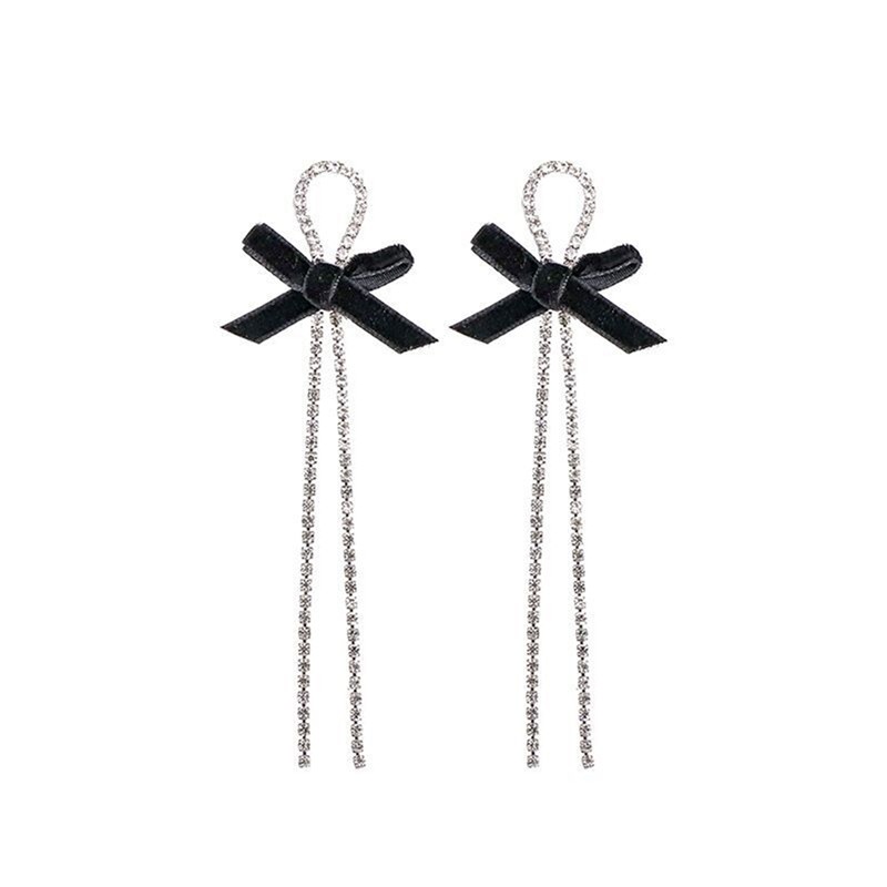 [AYBX] Baru Ikatan Simpul Modelling Drop Earrings Rumbai Panjang Shiny Fashion Women Earring