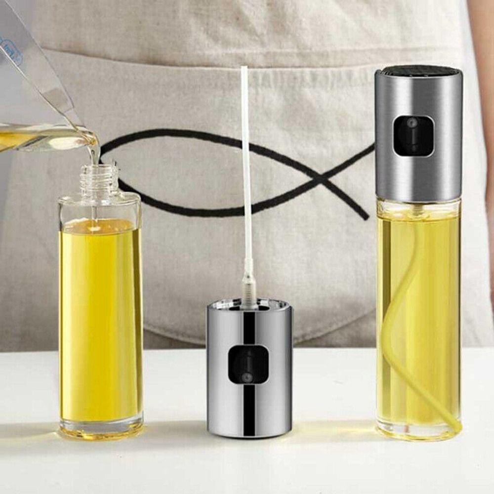 Botol Saus Sprayer Olive Oil Kaca Nanas Dispenser Dapur Alat Barbekyu Tetes Minyak Pump Oil Pot