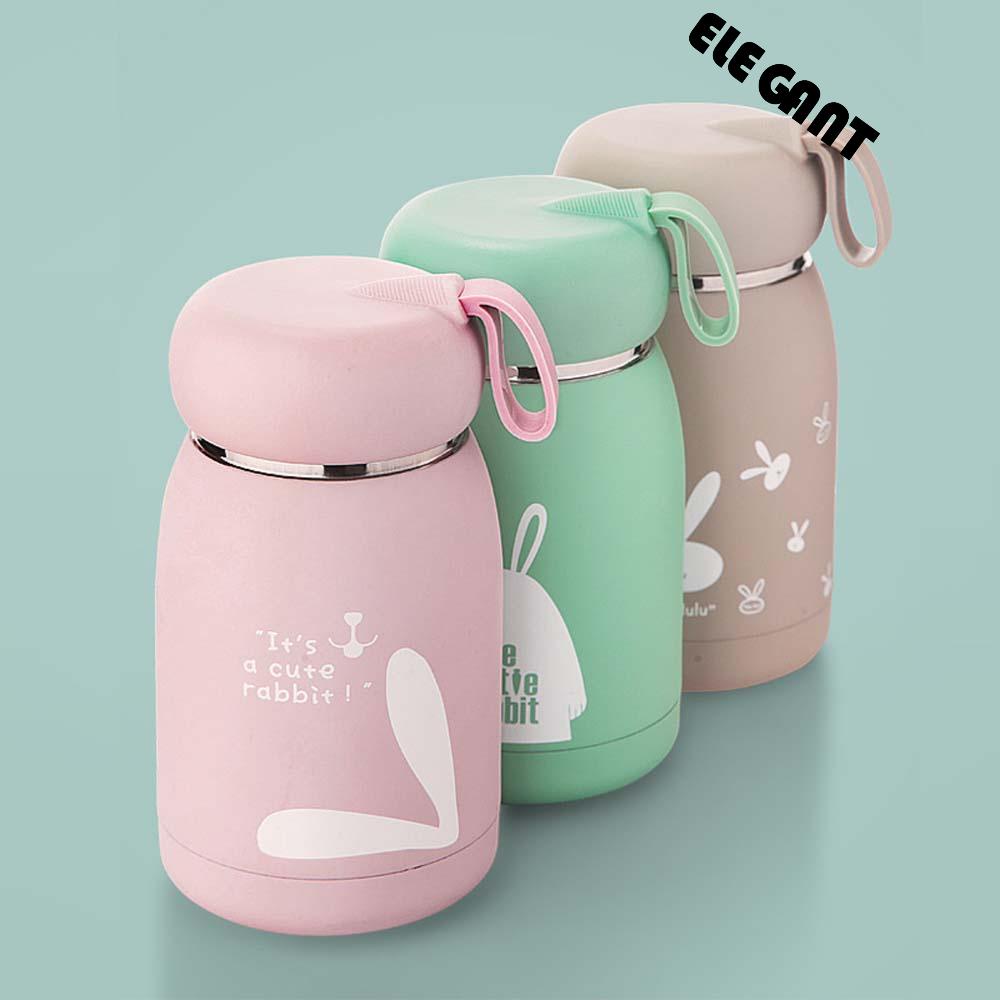 [Elegan] Vacuum Flask Mini304Stainless Steel Traval Kartun Anti Bocor Insulated Mug Kopi