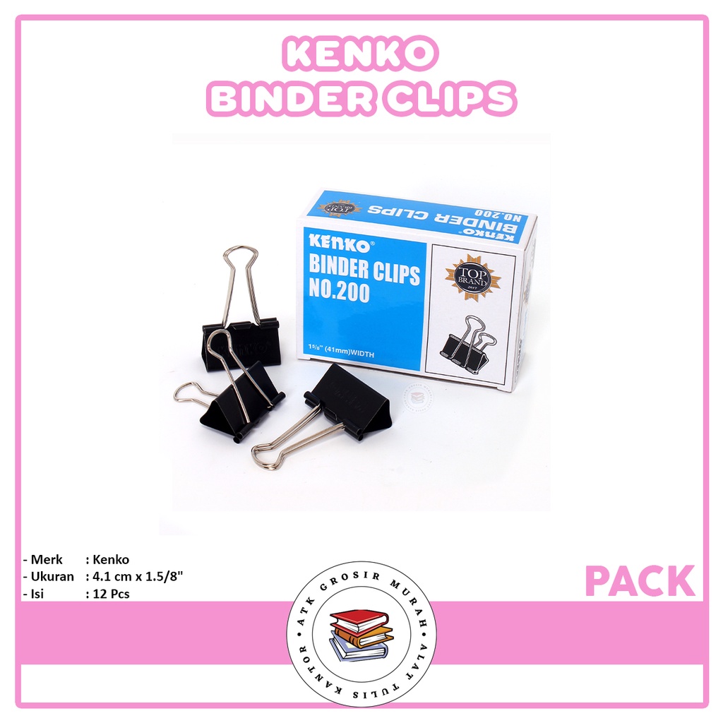 

KENKO - Binder Clip No.200 - Pack
