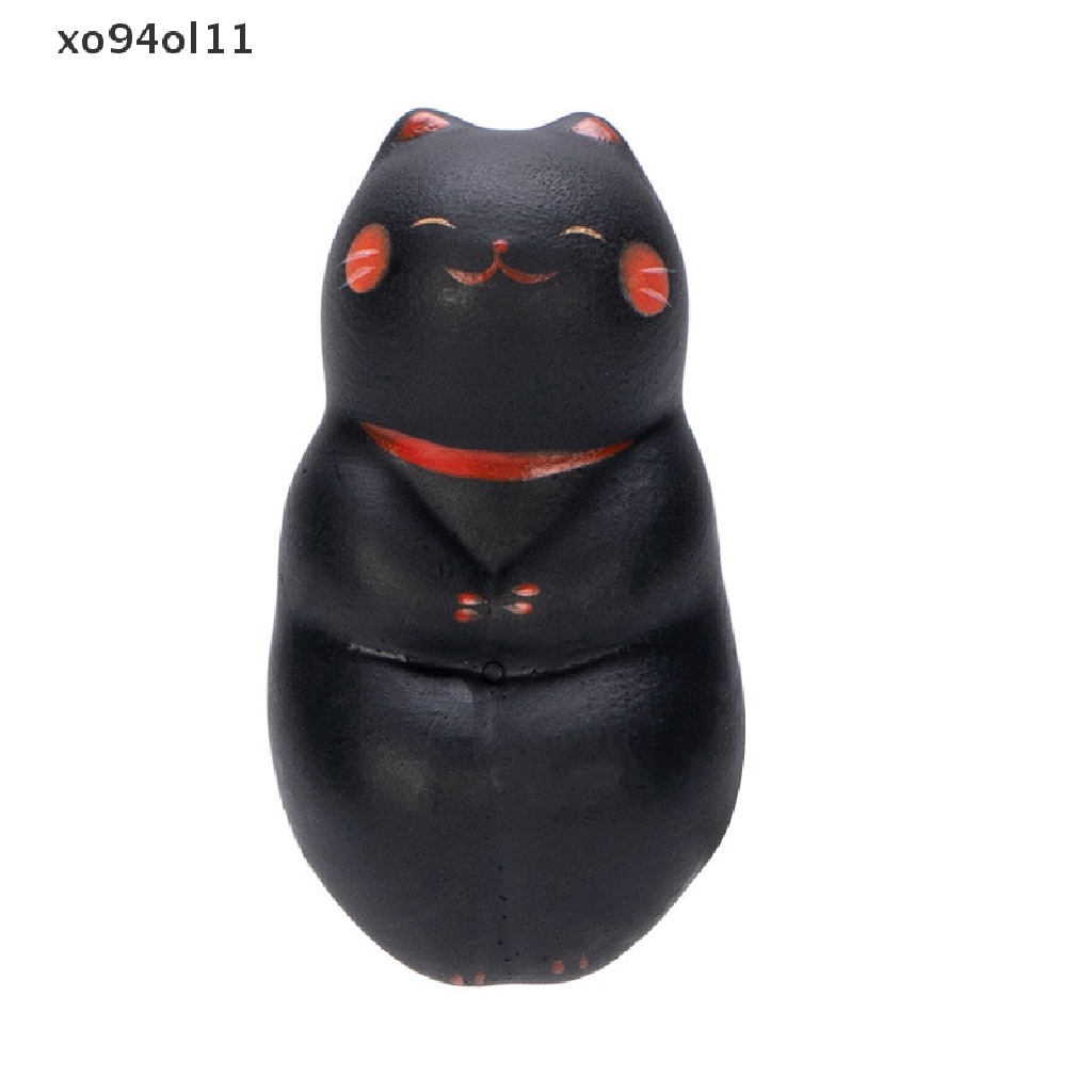 Xo Keramik Lucky Cat Ornamen Kerajinan Tangan Kartun Kelinci Lanskap Home Decor Accessory OL