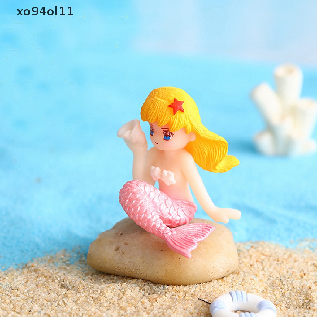 Xo 1Pc Lucu Kartun Mermaid Micro Landscape Kerajinan Plastik Diy Dekorasi Rumah OL