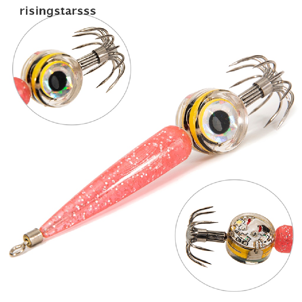 Rsid Span-new LED Fishing Lure Squid Jig Hook Udang Gurita Memancing Luminous Umpan Jelly