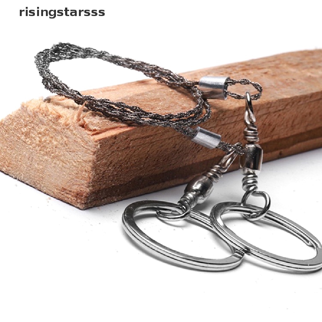 Rsid Span-new Wire Saw Gergaji Saku Gergaji Survival Darurat Ringan Tahan Lama Dengan Pegangan Yang Dapat Diputar Camping Hiking Hung Peralatan Jelly