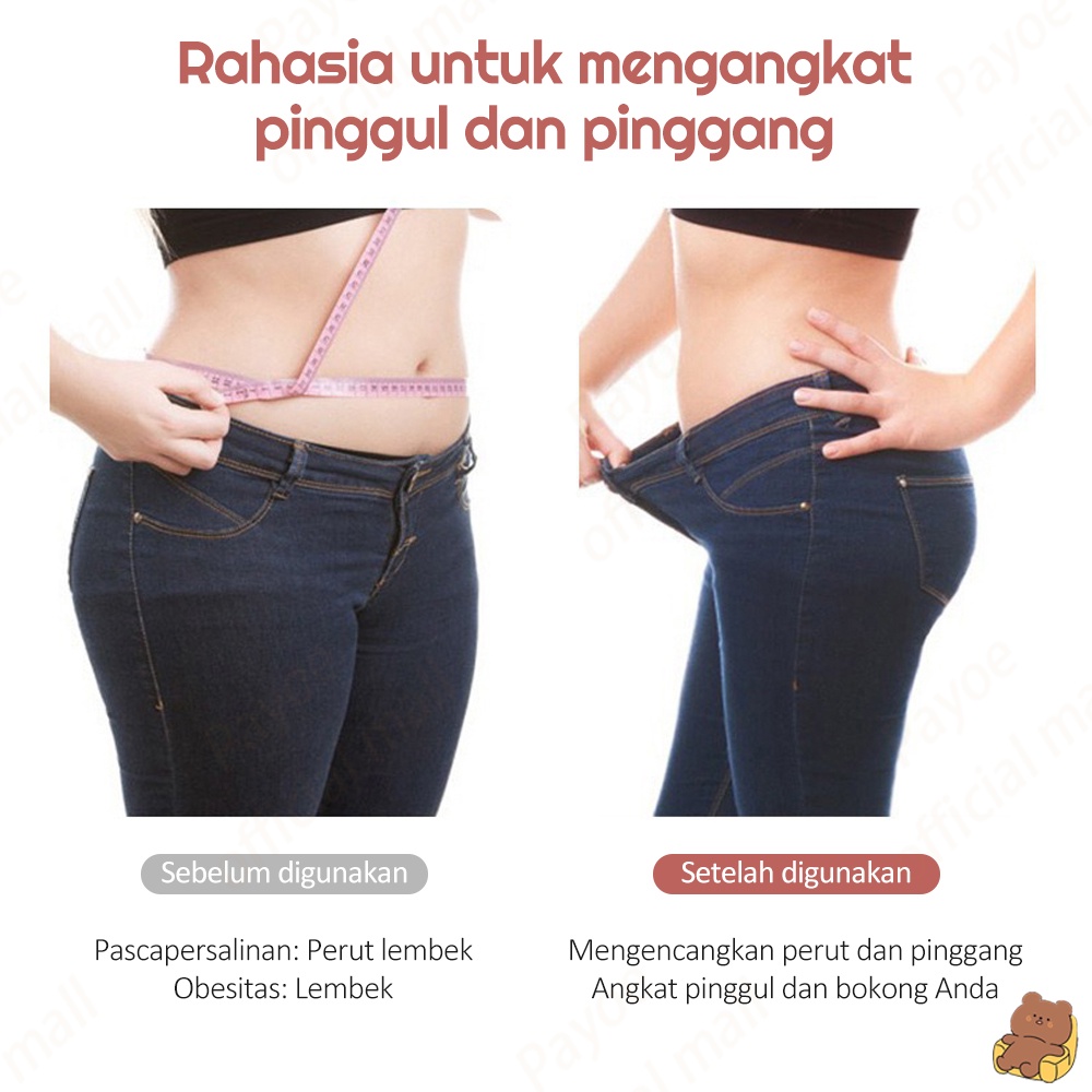 PAYOE Legging Pendek Wanita Celana Korset Pinggang Tinggi