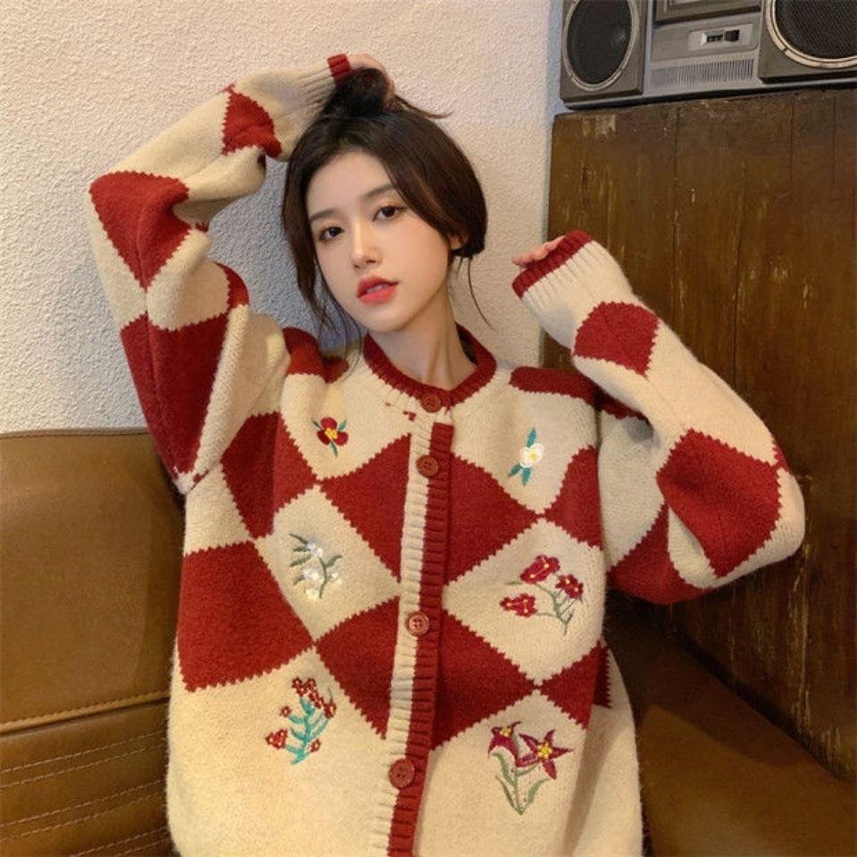 IMPORT LAURA WOMAN CARDIGAN KNIT WOOL BLEND KOREAN STYLE KARDIGAN RAJUT WANITA MUSIM DINGIN MUSIM GUGUR