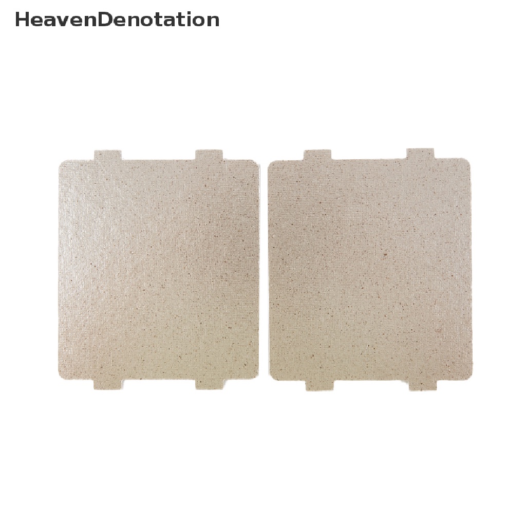 [HeavenDenotation] 2pcs 9.9cm * 10.8cm Oven Microwave Lembaran Penebalan Piring Mika Magnetron Cap HDV