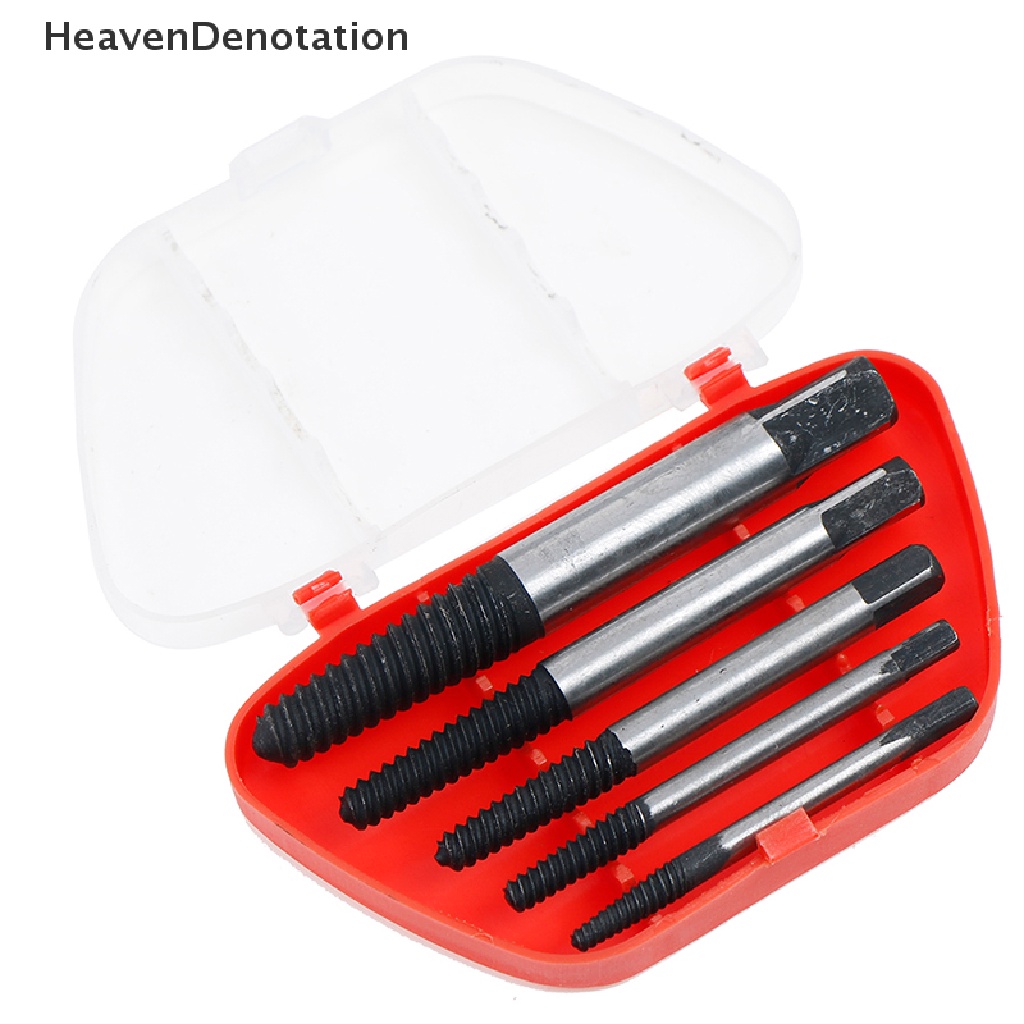 [HeavenDenotation] 5pcs/set Rusak screw extractor Mudah Keluar set Baut stud remover tools kit HDV