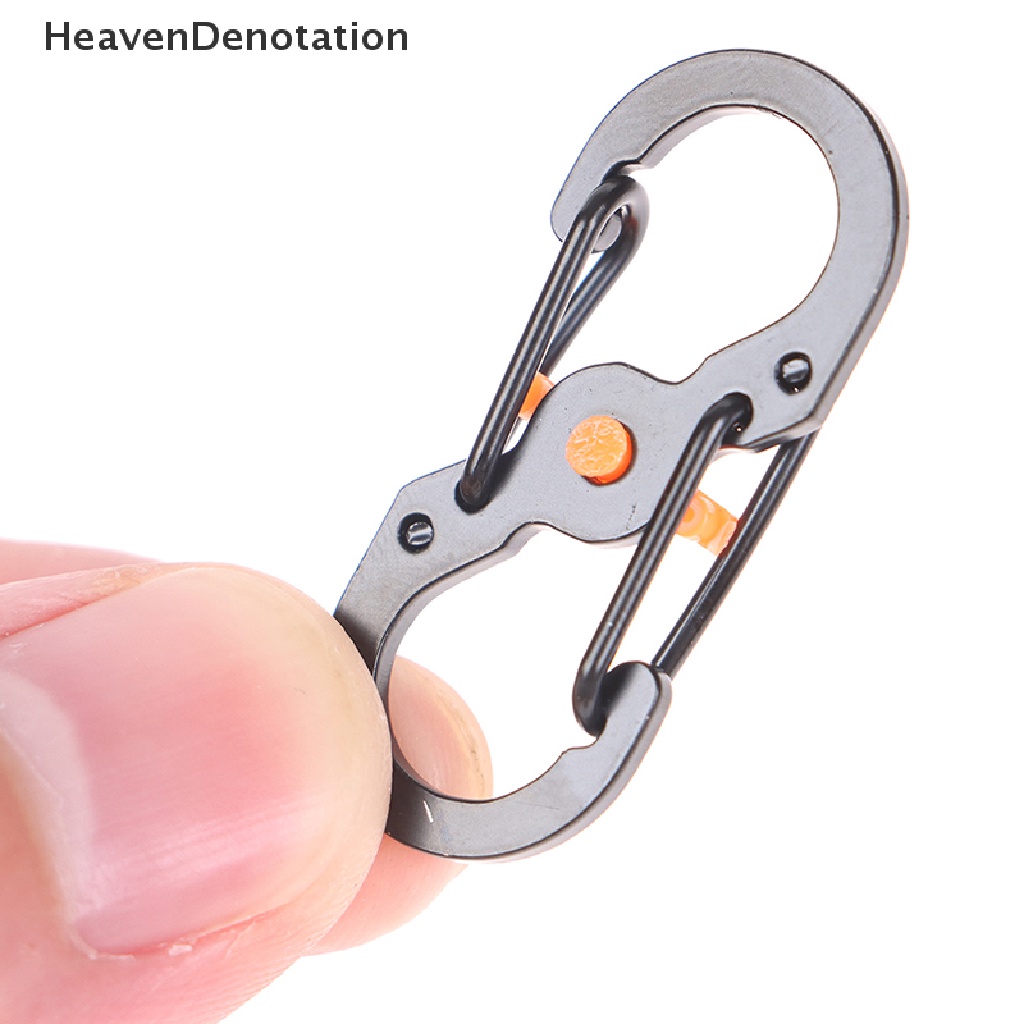 [HeavenDenotation] Gantungan Kunci Carabiner Camping Outdoor Dengan Kunci 8shaped S Buckle Climbing Clip HDV