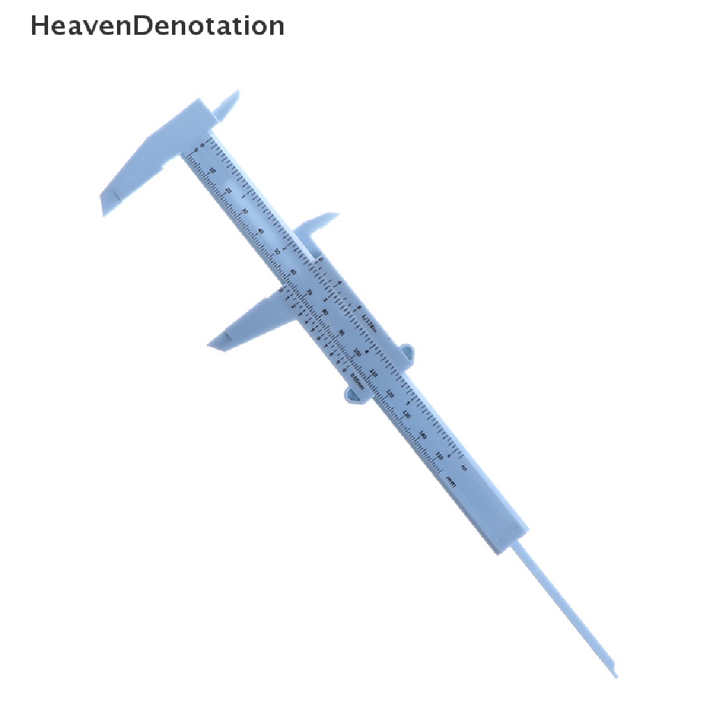 [HeavenDenotation] 0-150mm Skala Penggaris Ganda Plastik Vernier caliper Ukur Siswa Alat Penggaris HDV