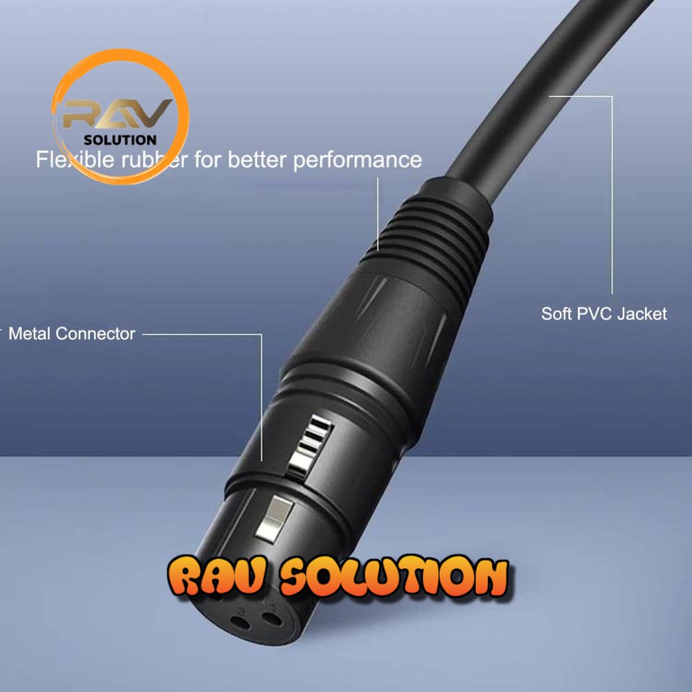 TaffSTUDIO Kabel XLR M/F OFC Microphone Karaoke Shielded 1.8 Meter - SET A RAV SOLUTION