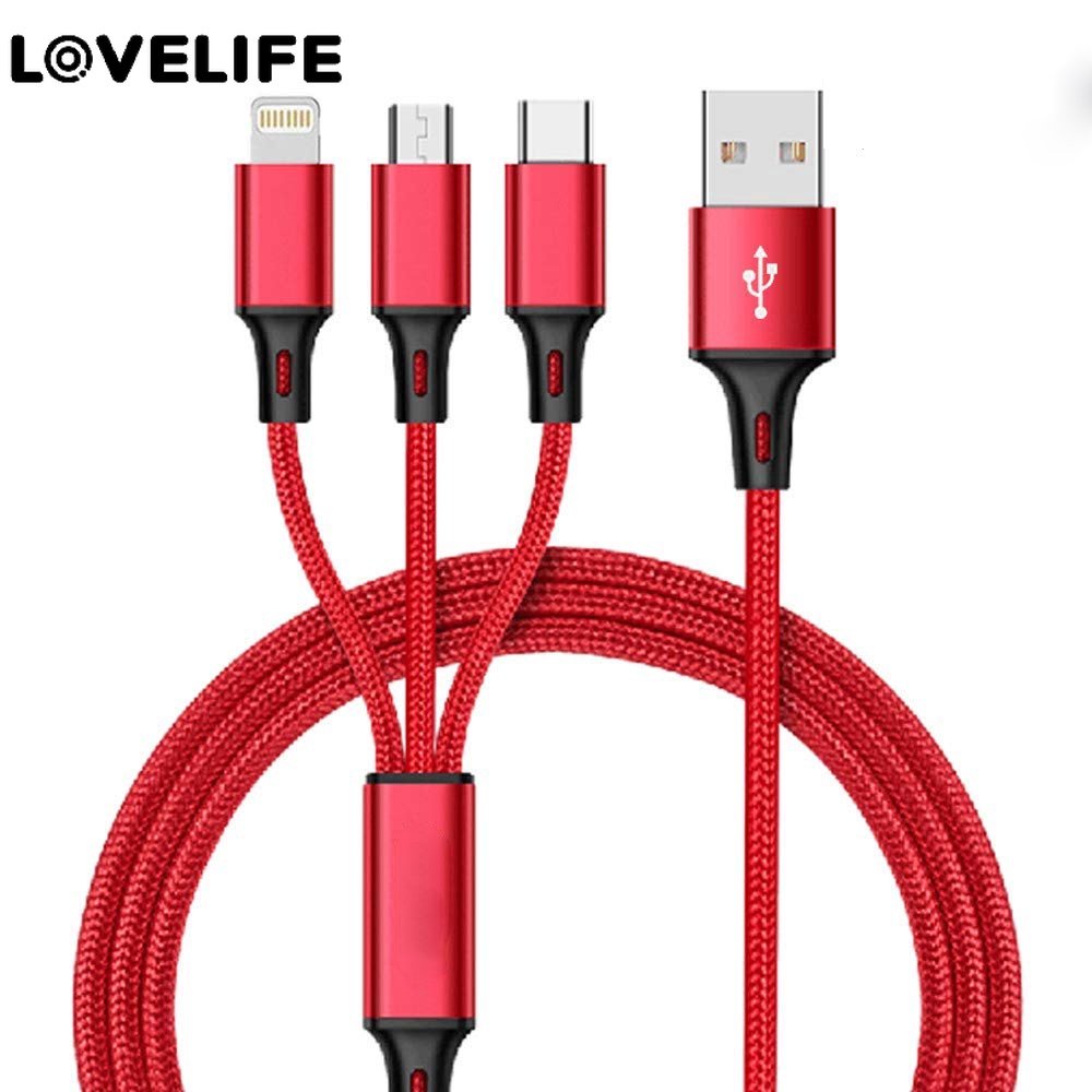Hot Sale/Kabel Cas 3in1 iphone Lightning USB Android Micro USB Type-C