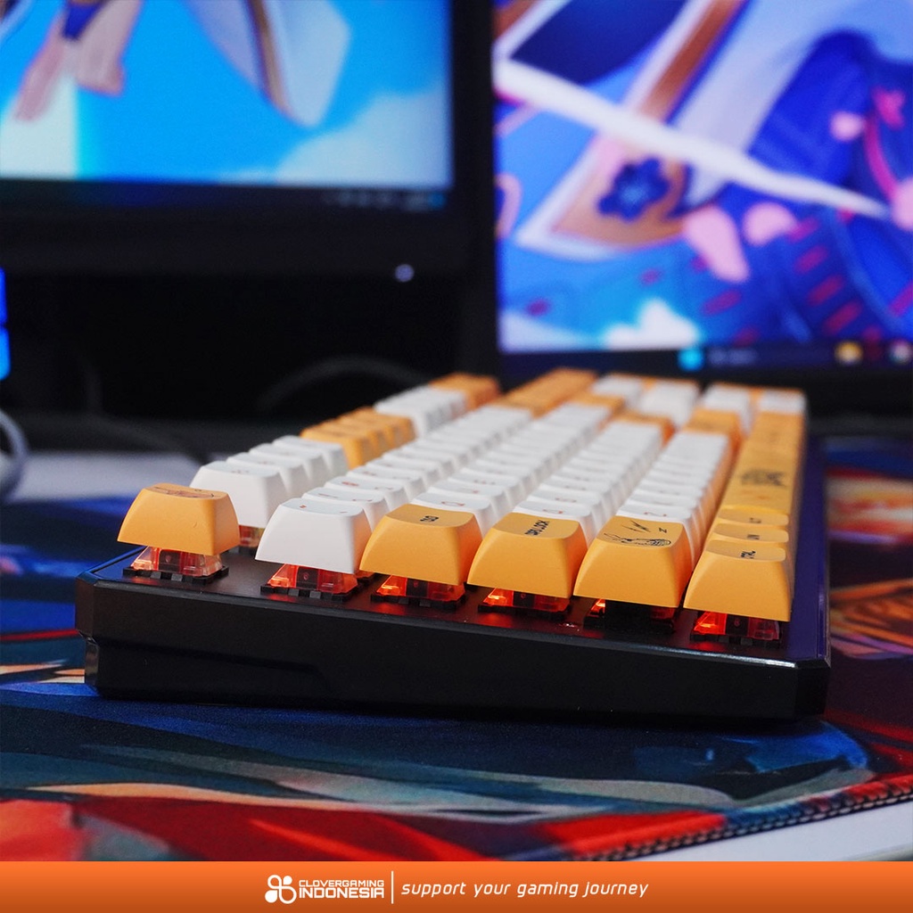 Keycaps Pikachu Pokemon PBT Fullset Anime Gaming Mechanical Keyboard