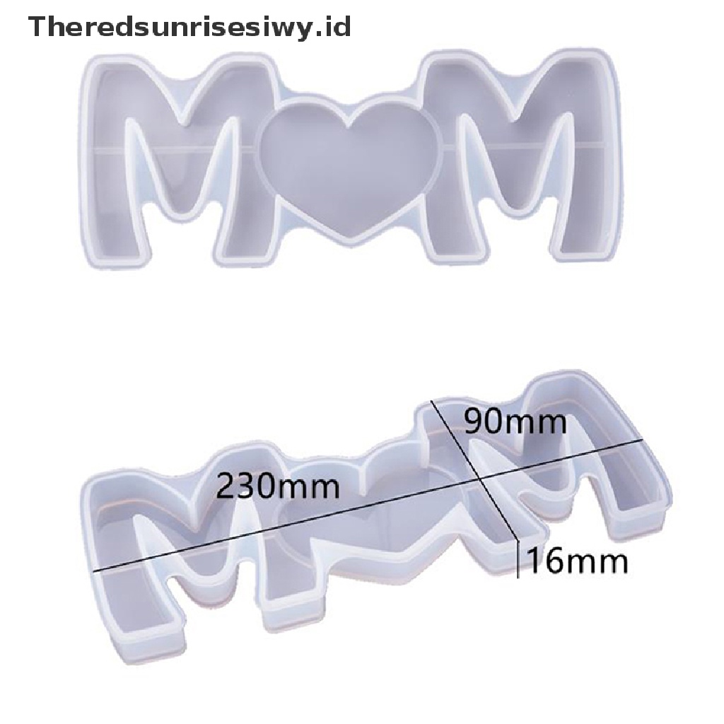 # Kado Mom &amp; PAPA DIY # Cetakan Resin Epoxy Kristal DIY Hari Ibu Ibu Keluarga Love Word Silicone Mold~