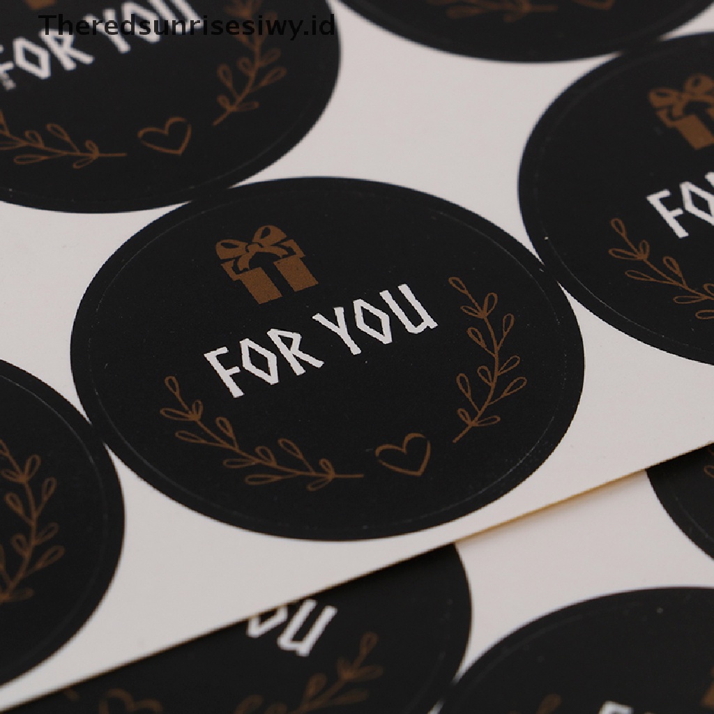 # Kado Mom &amp; PAPA DIY # 120pcs For you Seal Sticker Bulat Hitam Segel Stiker DIY Hadiah Paket Label~