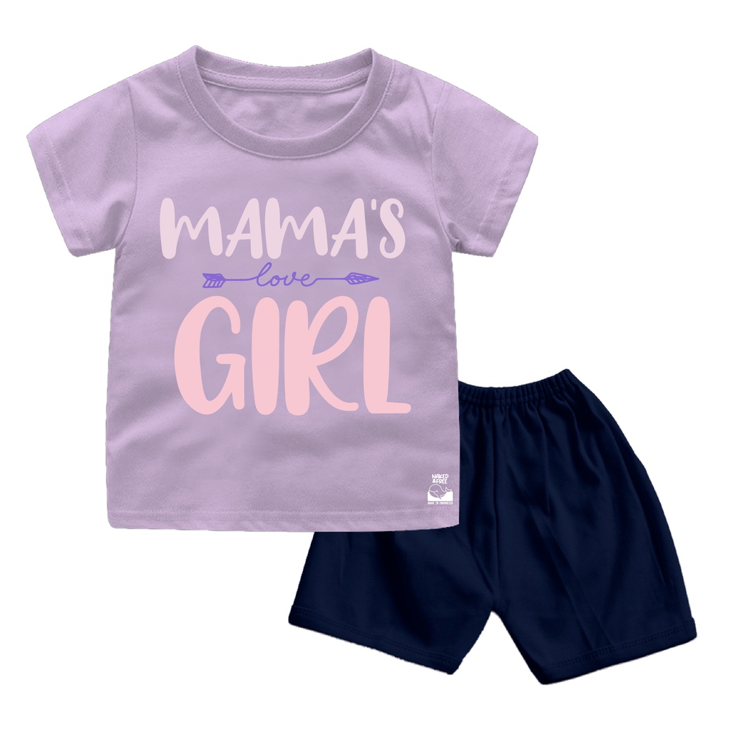 anak naked Naked & Free Setelan NAF Typography Bayi Anak Series Mama Girl Usia 6 Bulan  Sampai 8 Tahun Bahan Katun Combed 30s - Naked&Free Official Store | Desty  Wholesale