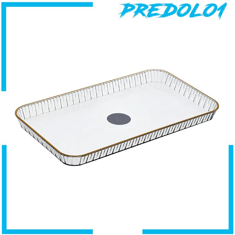 [Predolo1] Nampan Saji Persegi Panjang Penyimpanan Makeup Piring Buah Untuk Makanan Penutup Sayuran Buah