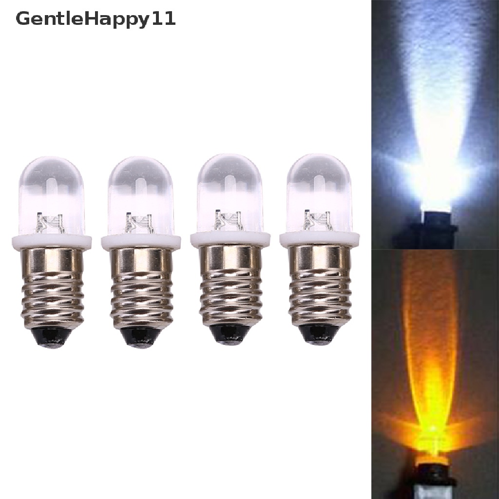 Gentlehappy 5pcs E10 Bohlam Led DC 3V 4.5V Instrumen Bohlam Indikator Bohlam Senter Bohlam id