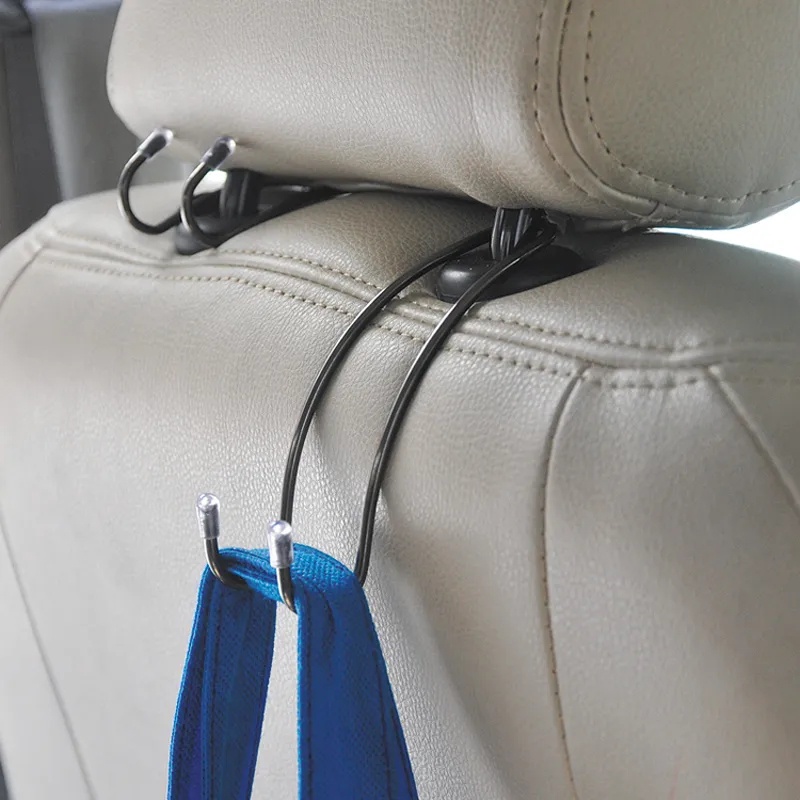 Universal Hidden Coat Storage Hanger Auto Back Seat Headrest Gantungan Multi Fungsi Kuat Tahan Lama Stainless Steel Hook Car Seat Hook Aksesoris Mobil Untuk Tas Belanja Handbag