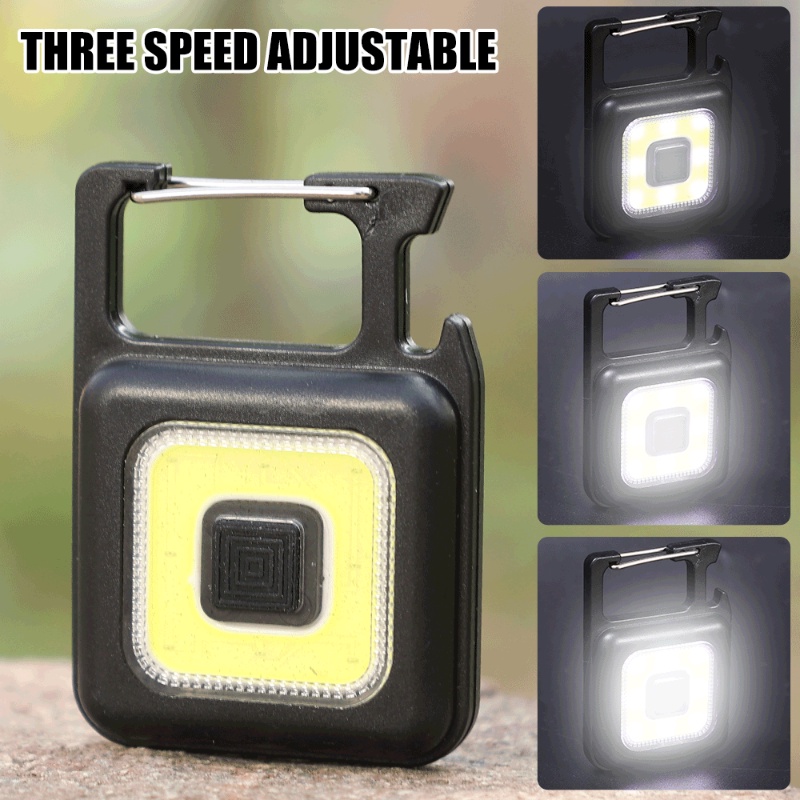 Lampu Gantungan Kunci Malam Mini Portable Outdoor/Senter Gantung Camping LED Multifungsi 3mode