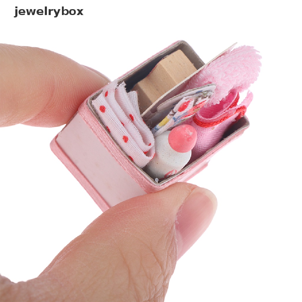[jewelrybox] 1: 12rumah Boneka Miniatur Mainan Kotak Mini Lucu Model Mainan Bayi Home Decor Living Scene Decor Toy Doll House Accessories Boutique