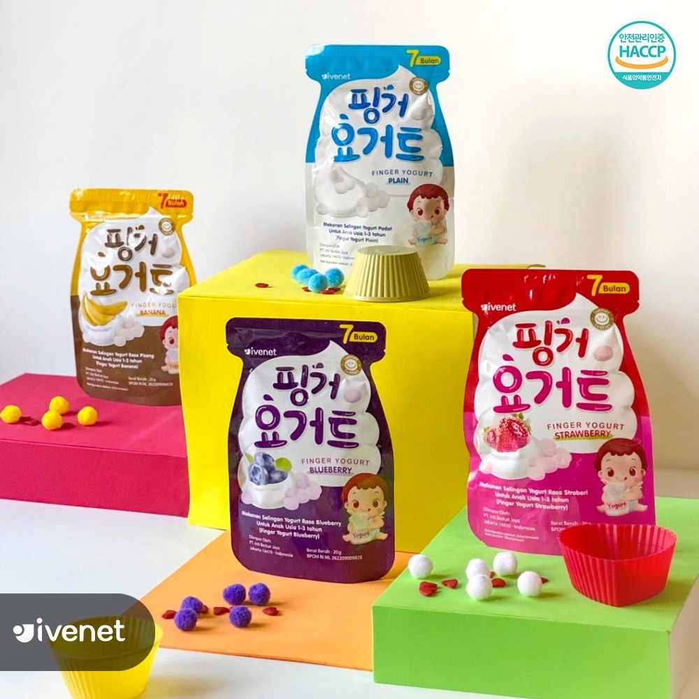 Ivenet Finger Yogurt 20g / Ivenet Finger yogurt - Snack Jajanan Cemilan Permen Bayi dan Anak