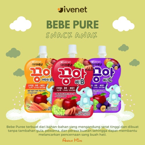 Ivenet Bebe Puree / Ivenet Puree Sari Buah / Sari Buah Mpasi 1 tahun