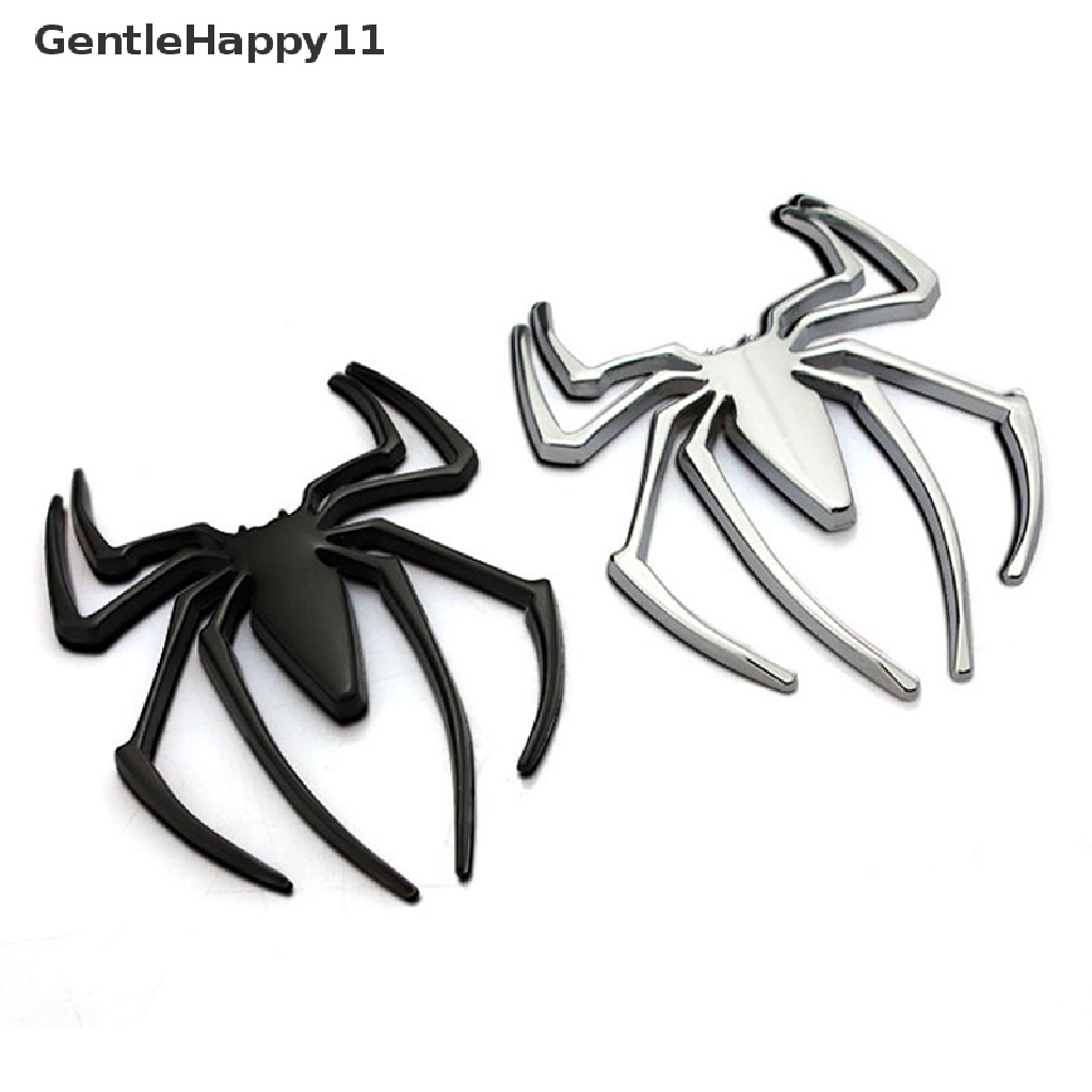 Gentlehappy Stiker Mobil Metal 3D Spider Logo Mobil Metal Sticker Chrome Spider Badge Emblem id