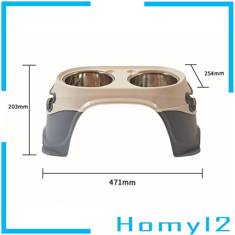 [HOMYL2] Mangkok Raised Pet Bowl Stand Pet Feeder Tempat Makan Piring Anjing Non Slip