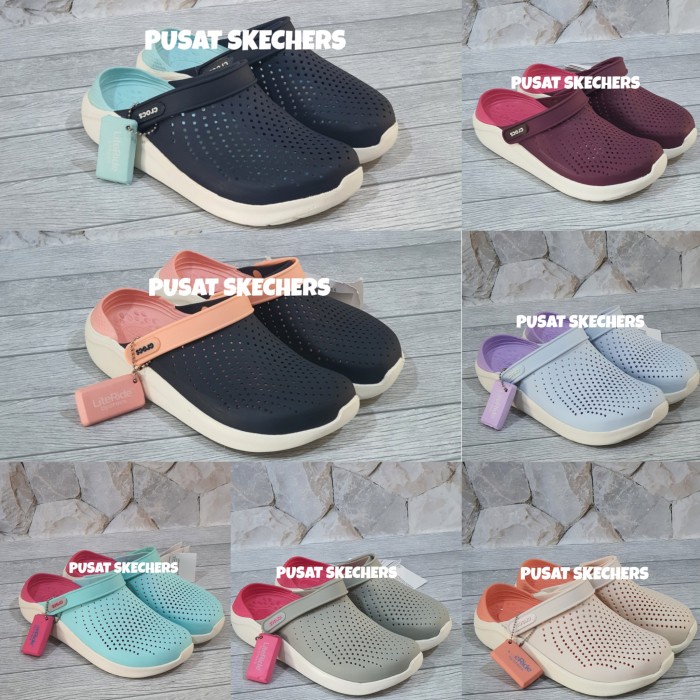 Crocs/Crocs original/Crocs literide wanita - NAVY PEACH, 36