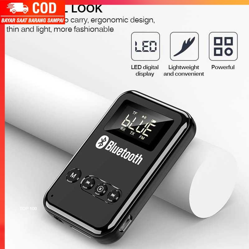 ( 100% BARANG ORI ) TKXEC Audio Bluetooth 5.0 Transmitter Receiver Adapter AUX FM - K6