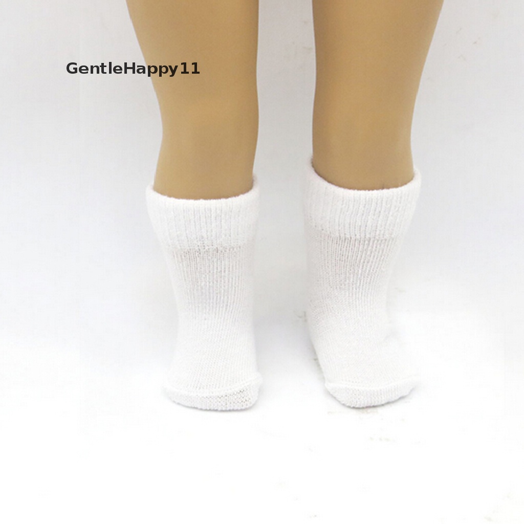 Gentlehappy fashion 1pasang Kaos Kaki Putih Untuk Boneka American girl 18inch 43cm id