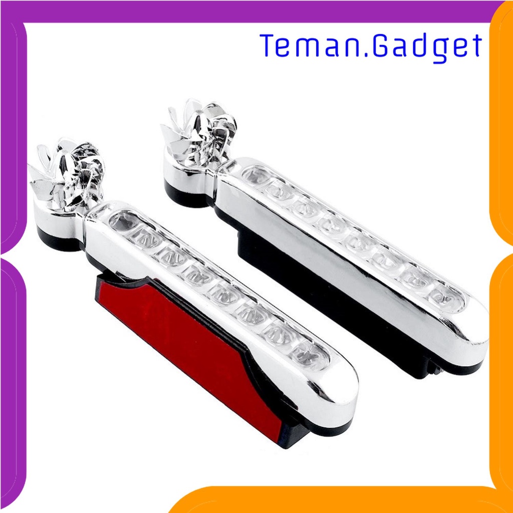 TD - OTO Car Warning Light Foglamp LED Wind Power No Wiring 12 cm 2 PCS - XY044