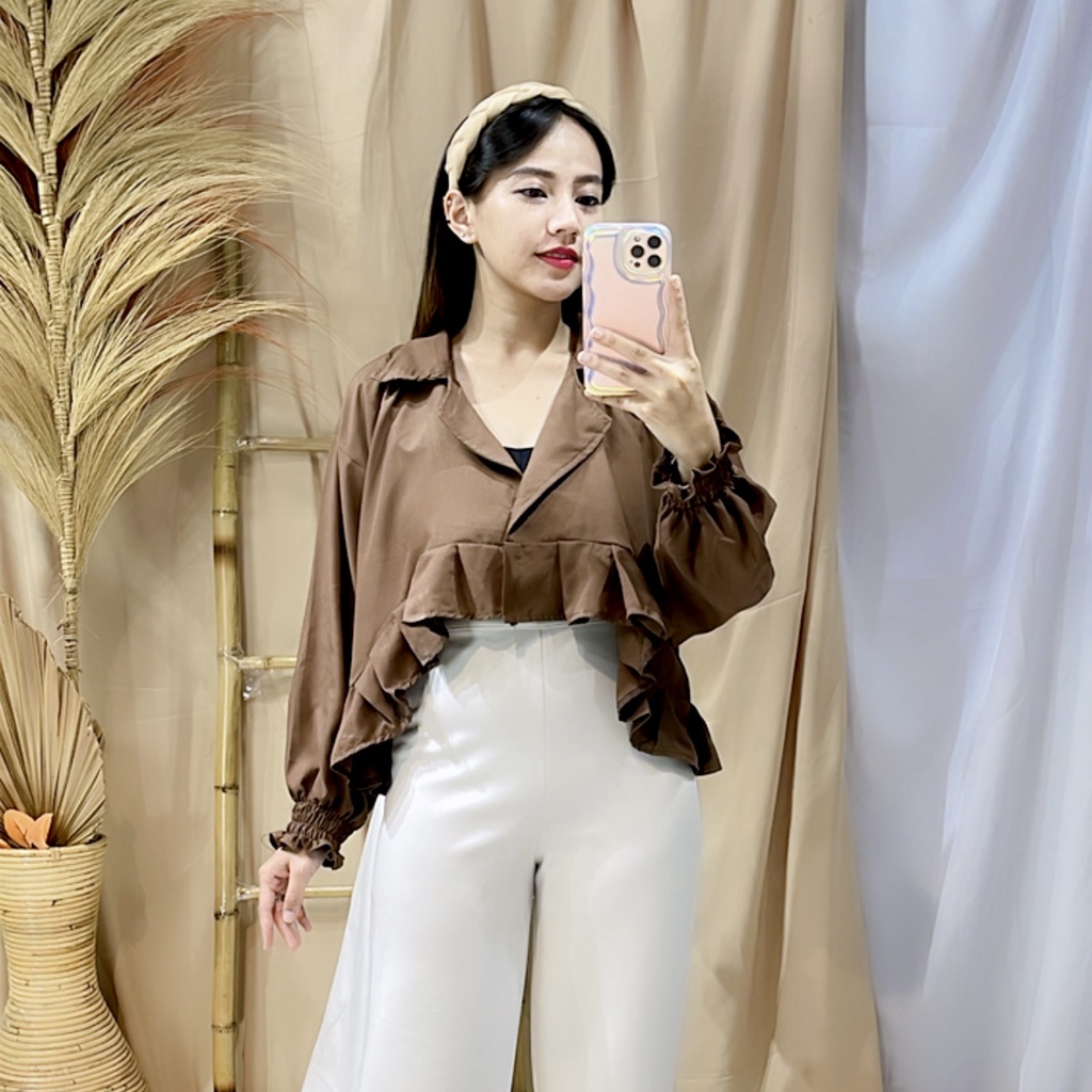 BEFAST - ZRX OOTD WANITA BLAZER AMOR / ADLEY BLAZER / Pakaian Wanita Casual / Blazer Kerja Wanita Remaja / Outfit Wanita Hijab Style / Blazer Crop Polos Formal / Fashion Wanita Kekinian Trendy / Terlaris