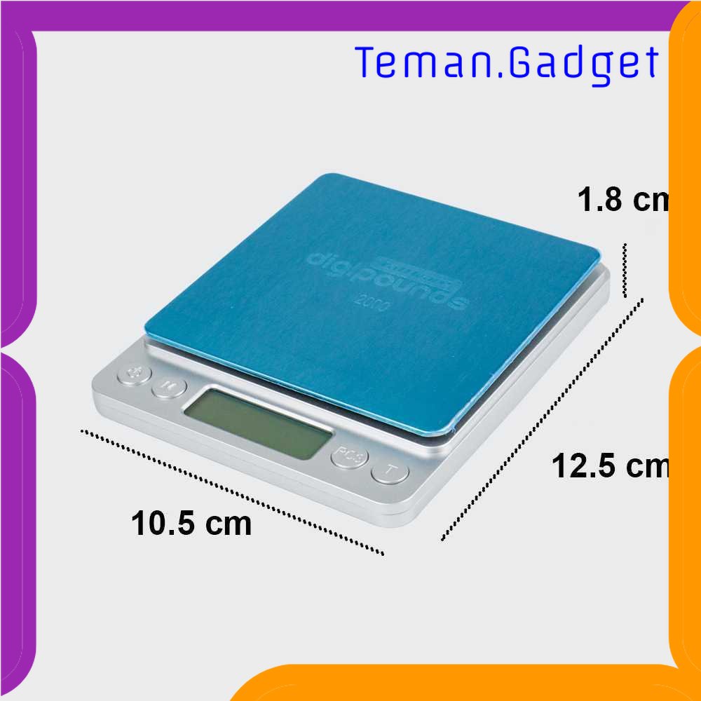 TG - DPR Taffware Digipounds Timbangan Dapur Mini Digital Scale - i2000