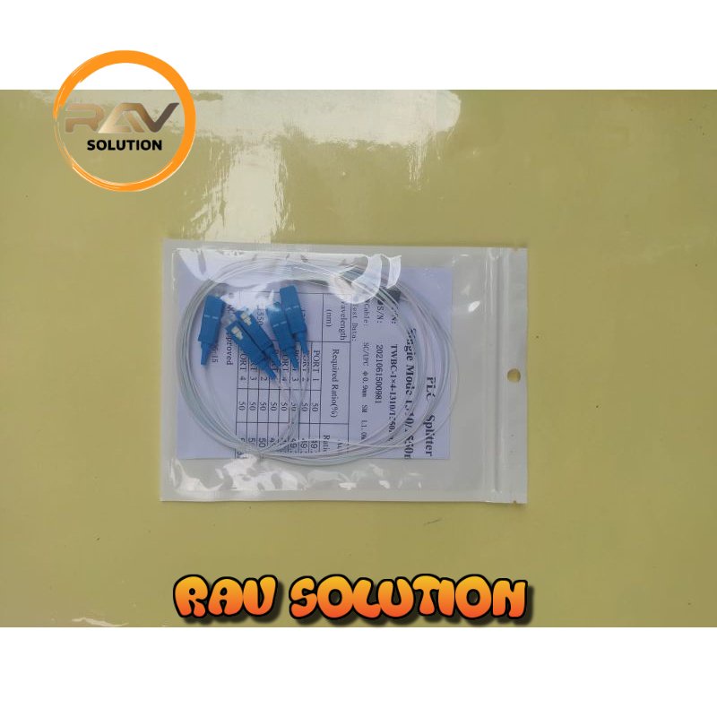 Pasif splitter 1-4 plc sc upc - RAV SOLUTION FIBER OPTIC
