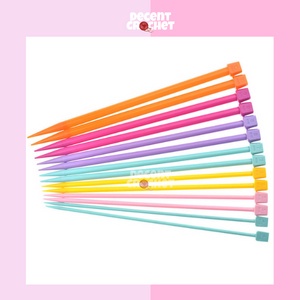 Knitting Needle Plastik - 1 Pasang 25cm breien breypen jarum knit plastik